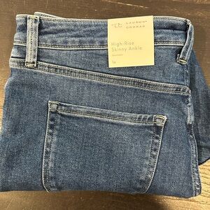 LC Lauren Conrad High-Rise Skinny Ankle Jeans - Blue